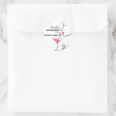 Sticker Rond Bachlorette Martini (Sac)