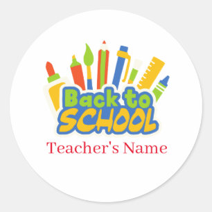 Sticker Rond Back to school