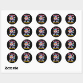 Sticker Rond Back To School Baseball Ice Cream Drip First Day O (Feuille)