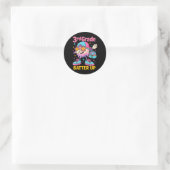 Sticker Rond Back To School Baseball Ice Cream Drip First Day O (Sac)