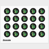 Sticker Rond Back To School Cute Crocodile Funny Croc Backpack  (Feuille)