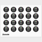 Sticker Rond Back to School Teacher We Are Like A Box Of Crayon (Feuille)