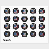 Sticker Rond Back Up Terry Placez-Le Dans 4 juillet Inverse Drô (Feuille)