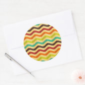 Sticker Rond Background with stripes in retro 4 (Enveloppe)