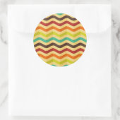 Sticker Rond Background with stripes in retro 4 (Sac)