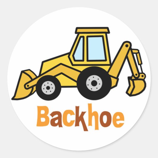 Sticker Rond Backhoe (Devant)
