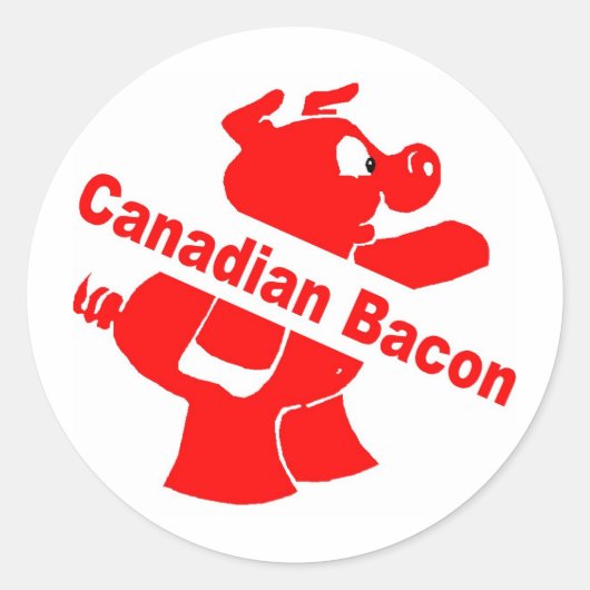 Sticker Rond Bacon canadien (Devant)