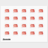 Sticker Rond Bacon délicieux (Feuille)