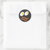 Sticker Rond bacon et oeufs face (Sac)