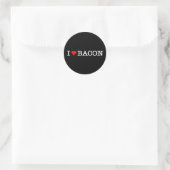 Sticker Rond Bacon I Love (Sac)