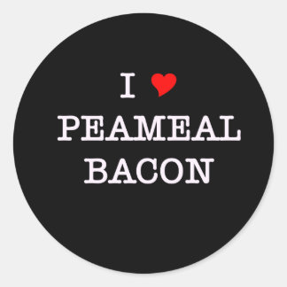 Sticker Rond Bacon I Love Peameal