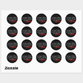 Sticker Rond Bacon Jug de vin (Feuille)