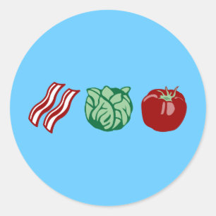 Sticker Rond Bacon Laitue & Tomate - Le BLT!
