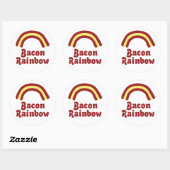 Sticker Rond Bacon Rainbow (Feuille)