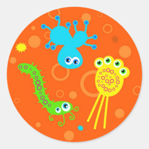 Sticker Rond Bactérie