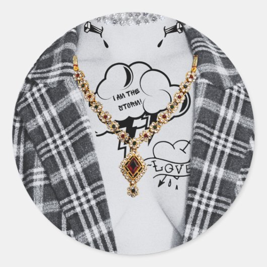 Sticker Rond Bad and Boojee Sceaux Halloween gothiques (Devant)