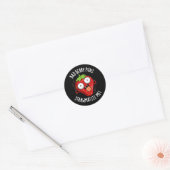 Sticker Rond Bad Berry Puns Paille-matize Me Fruit Pun Dark BG (Enveloppe)