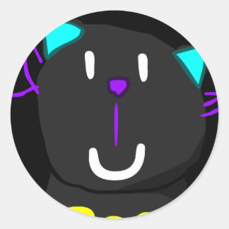 Sticker Rond Bad Dream Cat