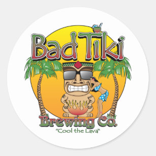 Sticker Rond Bad Tiki Brewing Company