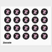Sticker Rond Bad Two The Bone Birthday 2 Years Old Nk Checkered (Feuille)