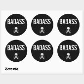 STICKER ROND BADASS (Feuille)