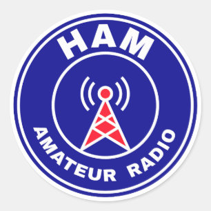 Sticker Rond Badge d'antenne d'opérateur de radio amateur HAM