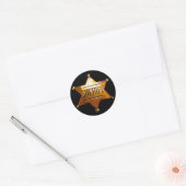 Sticker Rond Badge d'Antique Sheriff (Enveloppe)
