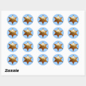 Sticker Rond Badge d'Antique Sheriff (Feuille)