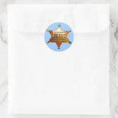 Sticker Rond Badge d'Antique Sheriff (Sac)