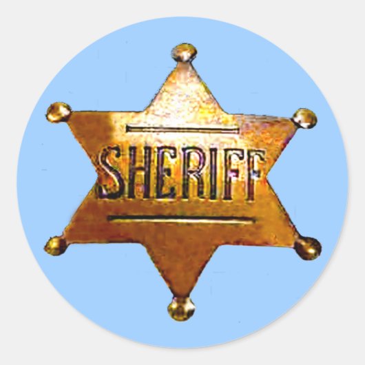 Sticker Rond Badge d'Antique Sheriff (Devant)