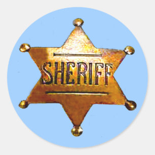 Sticker Rond Badge d'Antique Sheriff