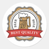 Sticker Rond Badge de brasserie de la meilleure qualité (Devant)