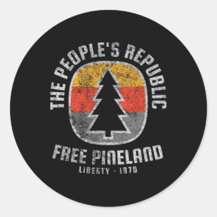 Sticker Rond Badge de camping gratuit American Marauder Pinelan
