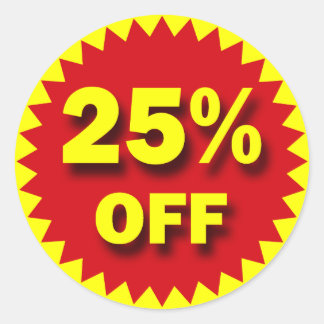 STICKER ROND BADGE DE DÉTAIL - 25 % DE BONNE