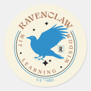 Sticker Rond Badge de la Fierté de la maison d'aigle bleu RAVEN