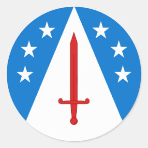 Sticker Rond Badge de la population de White Mountain