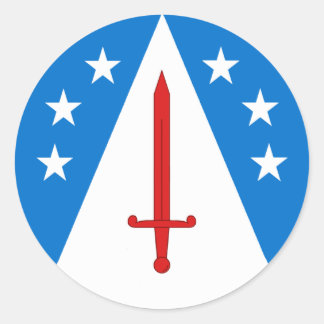 Sticker Rond Badge de la population de White Mountain