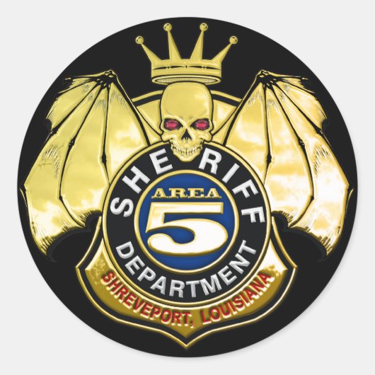 Sticker Rond Badge de la zone 5 du shérif (Devant)