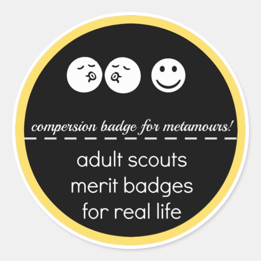 Sticker Rond Badge de mérite pour scouts adultes : Compersion (Devant)