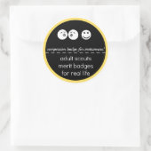Sticker Rond Badge de mérite pour scouts adultes : Compersion (Sac)