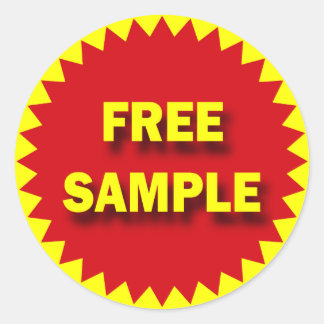 STICKER ROND BADGE DE VENTE AU DÉTAIL - ÉCHANTILLON GRATUIT