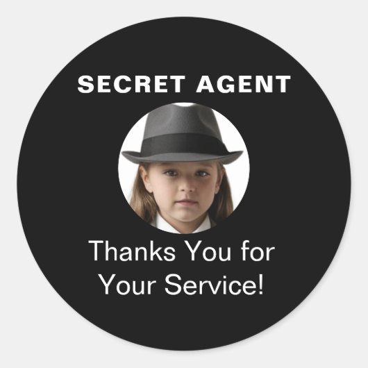 Sticker Rond badge d'identité de l'agent secret Spy Party (Devant)