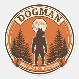 Sticker Rond Badge Dogman