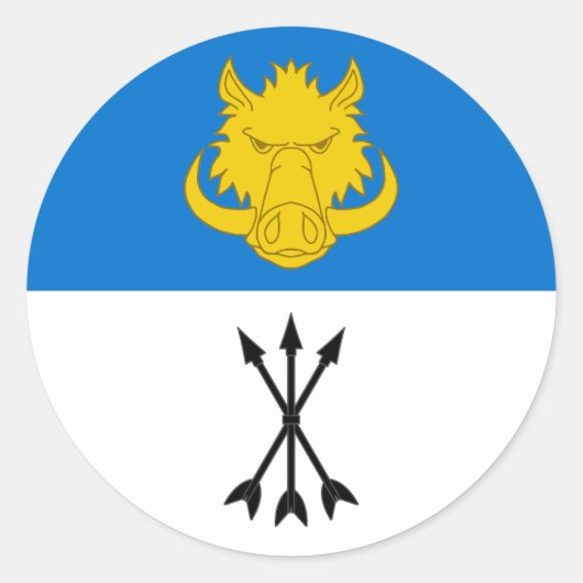 Sticker Rond Badge du canton de Vest Yorvik Populace (Devant)