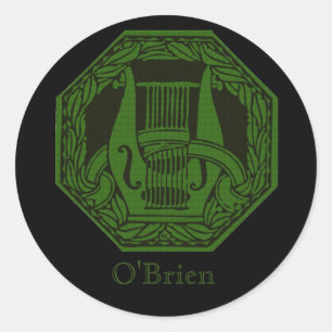 Sticker Rond Badge Green Lyre