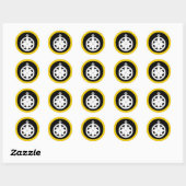 Sticker Rond Badge Populace du Royaume de Northshield (Feuille)