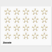 Sticker Rond Badge Sheriff Star Name (Feuille)