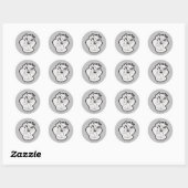 Sticker Rond Badge TAZ™ Evil Grin (Feuille)