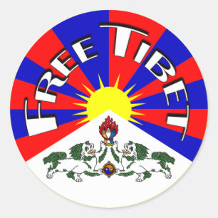 Sticker Rond Badge Tibet libre