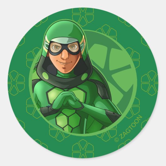 Sticker Rond Badge vert Carapace (Devant)